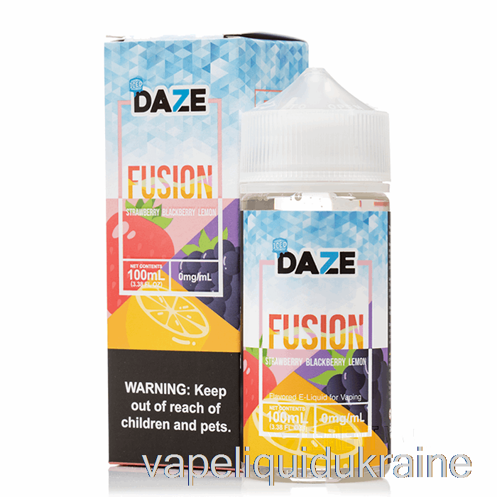 Vape Liquid Ukraine ICED Strawberry Blackberry Lemon - 7 Daze Fusion - 100mL 6mg